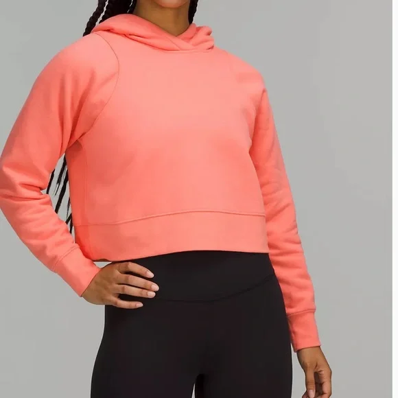 💕LULULEMON LOUNGEFUL CROPPED HOODIE/JACKET-RASPBERRY CREAM-14💕 - Picture 5 of 16